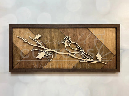 Wood Line Art Wall Decor 