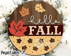 Handmade Fall Welcome Sign | 10.5 or 18" | Door Hanger | Multiple Designs 