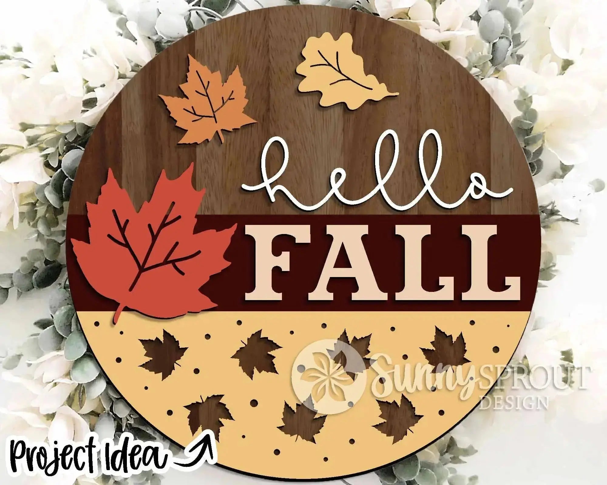 Handmade Fall Welcome Sign | 10.5 or 18" | Door Hanger | Multiple Designs 