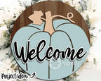 Handmade Fall Welcome Sign | 10.5 or 18" | Door Hanger | Multiple Designs 
