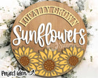 Handmade Sunflower Welcome Sign | 10.5 or 18" | Door Hanger | Multiple Designs 