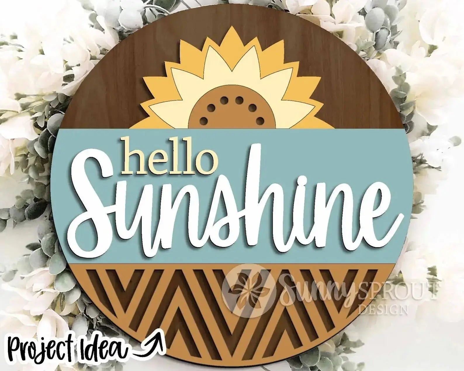 Handmade Sunflower Welcome Sign | 10.5 or 18" | Door Hanger | Multiple Designs 