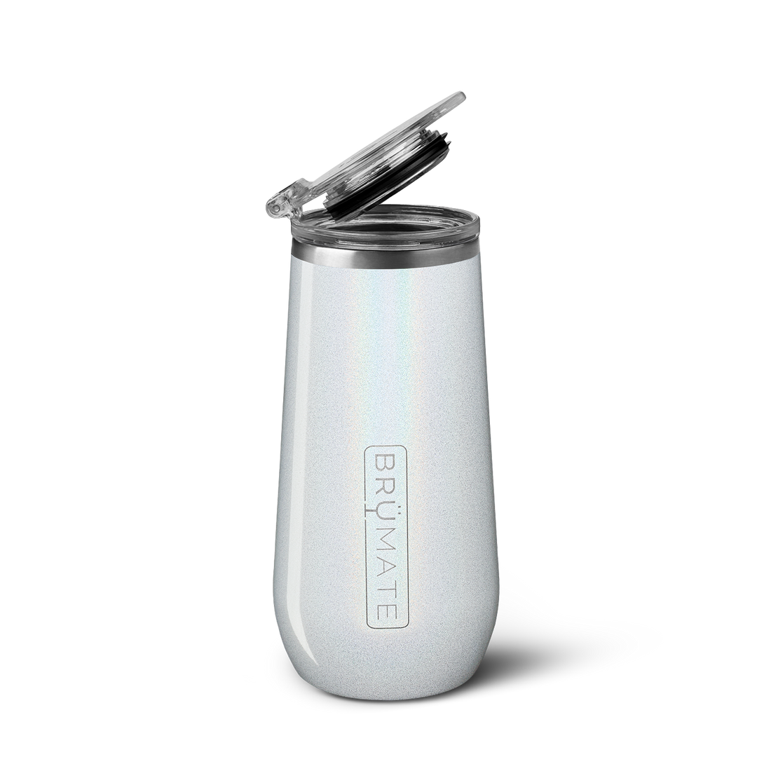 BrüMate 12oz Champagne Flute - Glitter White 