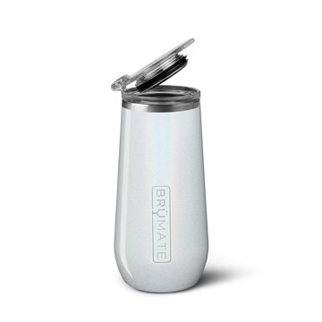 BrüMate 12oz Champagne Flute - Glitter White 