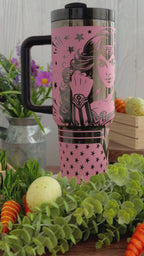 Wonder Woman Tumbler Pink to Black 40oz