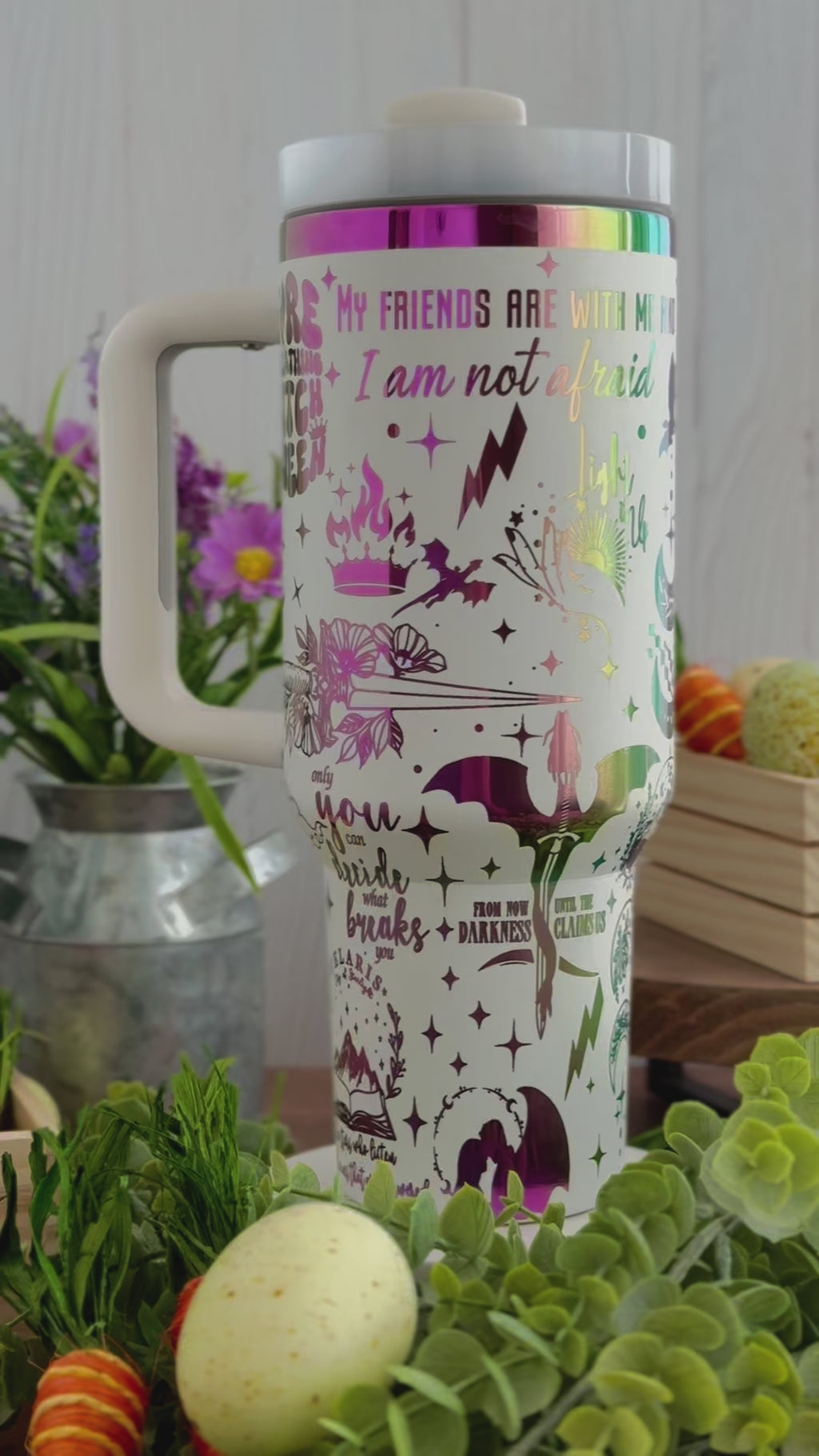 MaasVerse (Sarah J. Maas) Tumbler Wite to Rainbow 40oz
