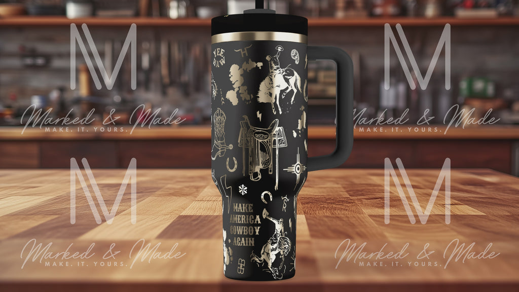 Hey Cowboy Engraved Tumbler | Genuine Stanley  Western