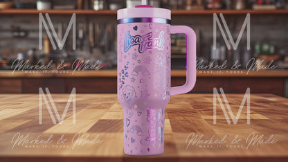 Lisa Frank Engraved Tumbler (30oz, 40oz, + Stanleys)