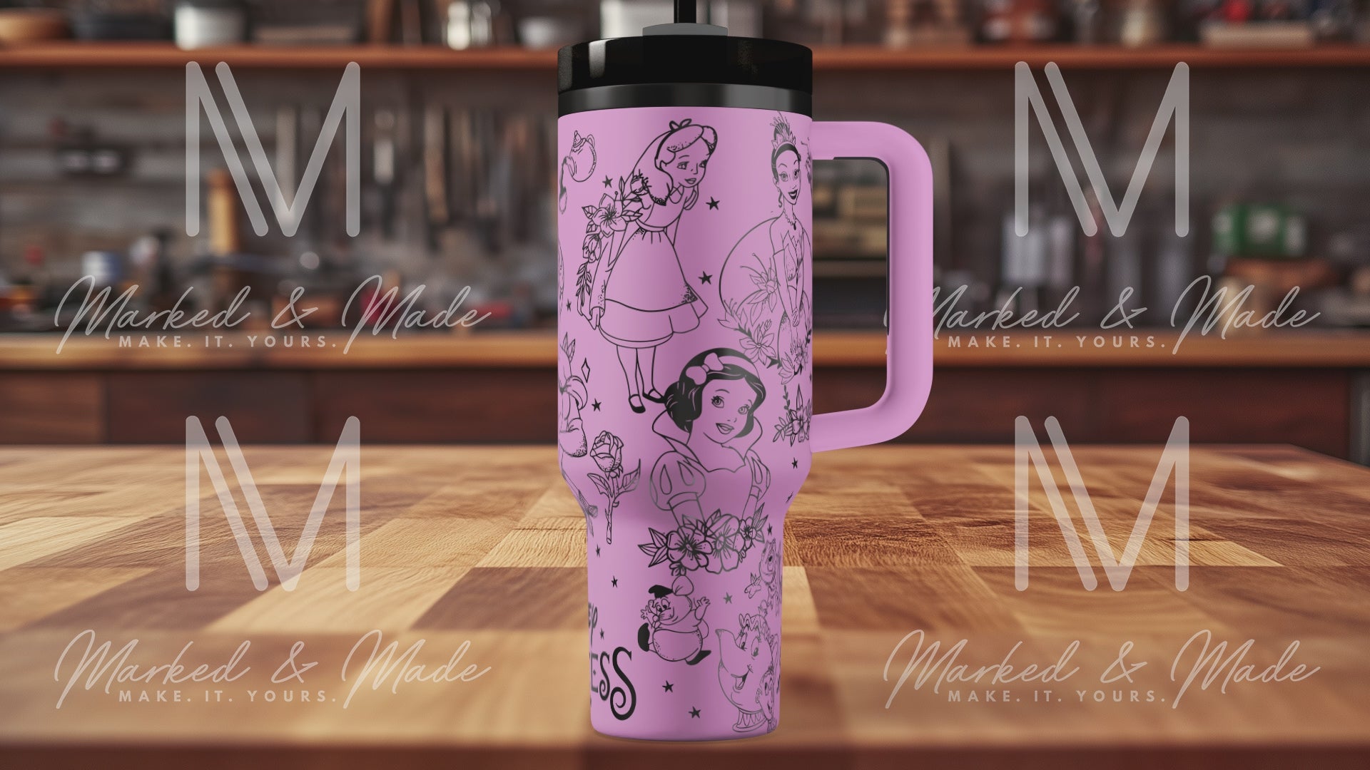 Disney Princess Engraved Tumbler  | 40oz, 30oz, Stanleys, 20oz, 16oz, 14oz, 10oz